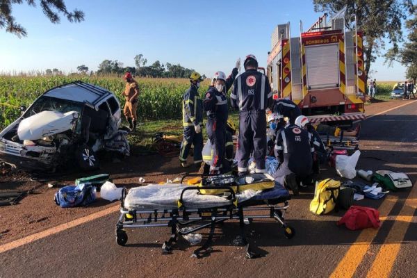Imagem referente a notícia: Aeromédico do Consamu é acionado para atender grave acidente registrado entre Palotina e Maripá