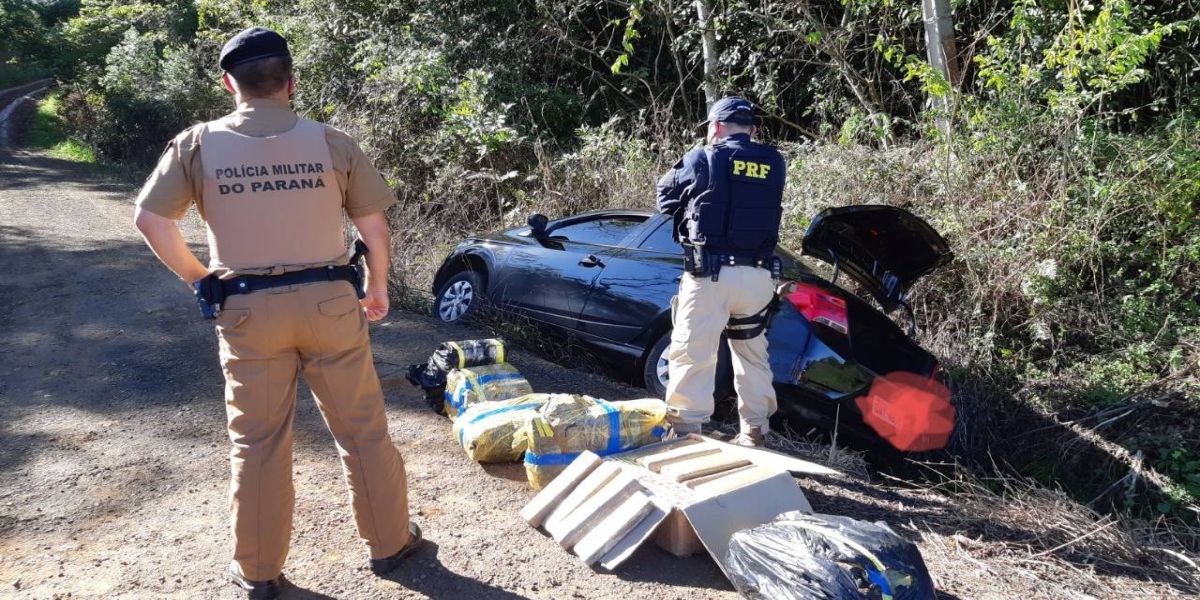 PRF apreende maconha na BR 277, na região de Irati
