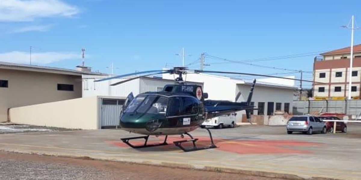Idoso de 84 anos é transferido de Helicóptero de Guairá até o município de Arapongas
