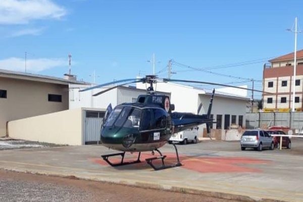 Idoso de 84 anos é transferido de Helicóptero de Guairá até o município de Arapongas