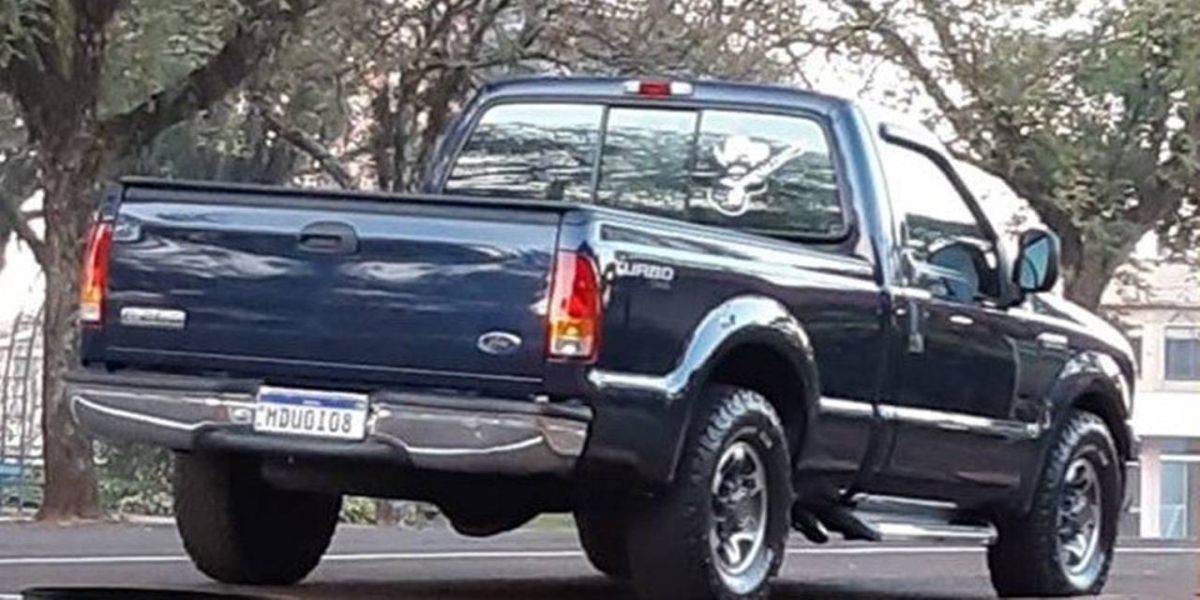 Caminhonete F250 furtada nesta quarta-feira (24), em Corbélia