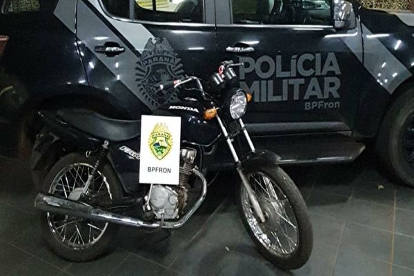BPFron recupera motocicleta furtada em Cascavel, no município de Guaíra
