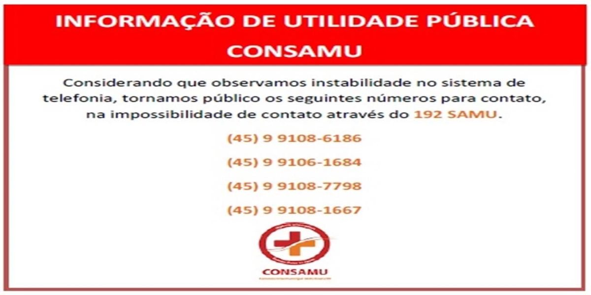 Número do Samu 192 está enfrentando instabilidade