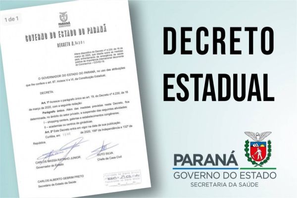 Confira o que poderá ficar aberto em Cascavel, após o decreto do Governador