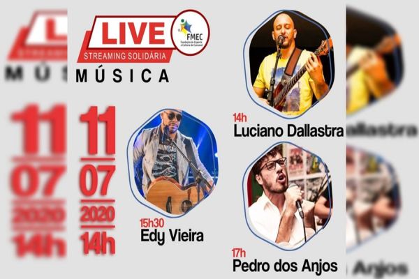 Live streaming solidária da Fundação de Cultura de Cascavel começa neste sábado (11)
