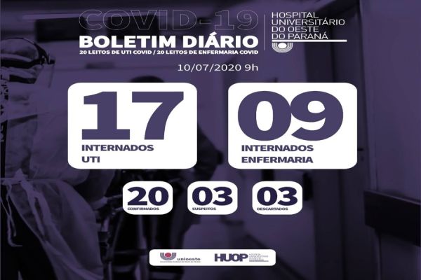 HU, comunica o falecimento da mulher de 56 anos que estava internada a oito dias