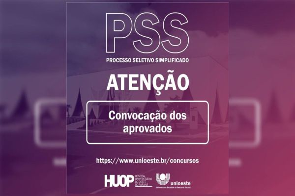 Huop convoca aprovados no PSS; documentação deve ser entregue a partir de hoje