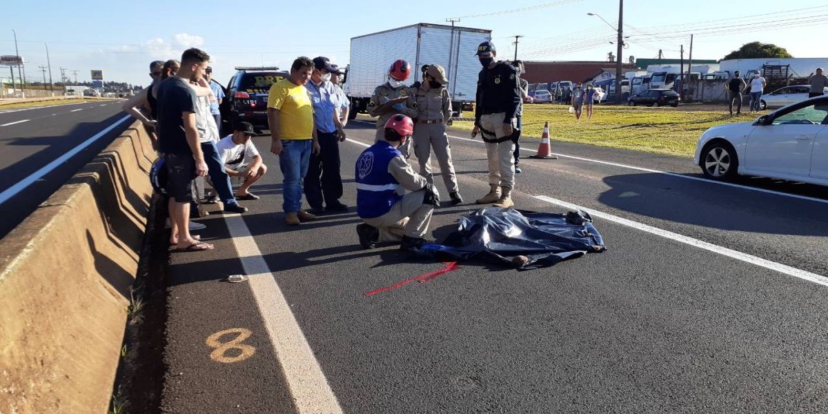 Ciclista morre atropelado, após sair do trabalho na BR-277