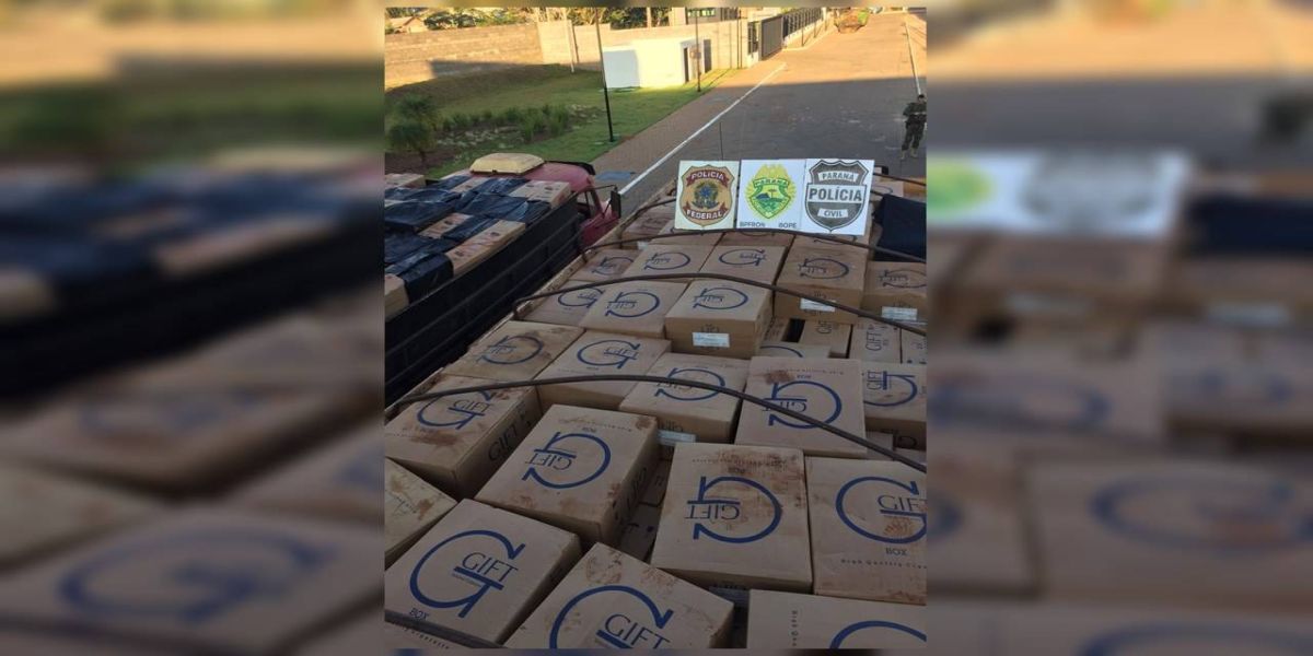 Forças de Segurança: realizam apreensão milionária de veículos, embarcação e cigarros paraguaios
