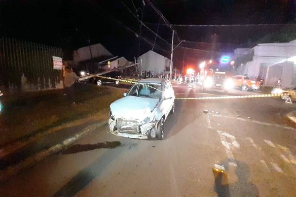 Imagem referente a notícia: Colisão de trânsito entre Celta e Santa Fé deixa Bairros da região oeste sem energia elétrica