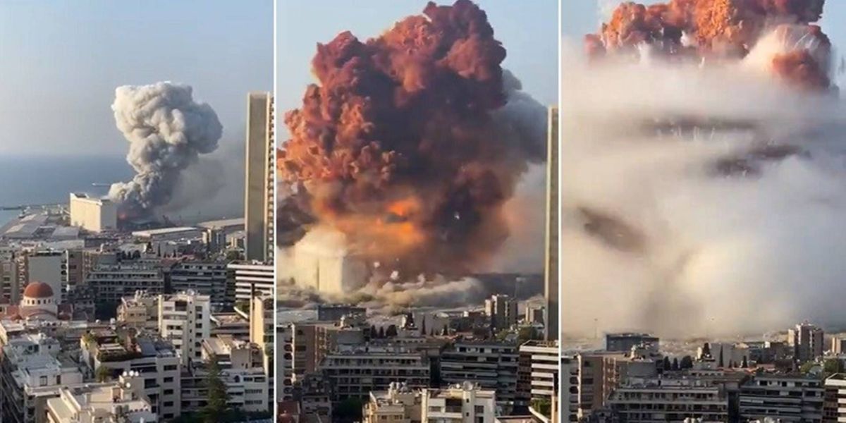 Forte explosão na região portuária de Beirute deixa várias pessoas feridas