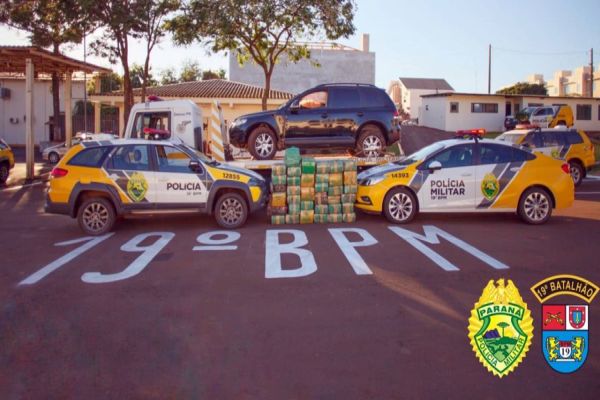 Mais de 700 quilos de maconha são apreendidos pela PM em Toledo (PR)