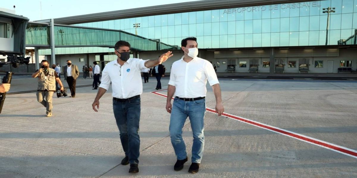 Governador Ratinho Junior visita obras do aeroporto de Cascavel