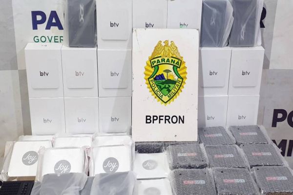 BPFRON apreende aparelhos que poderiam ser usados para pirataria de sinal em Cascavel-PR