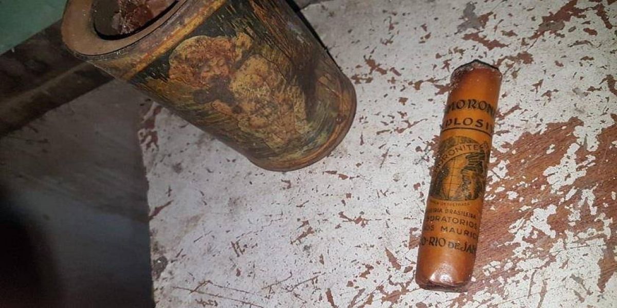 Idosa encontra dinamites antigas ao limpar porão de casa, em Ponta Grossa