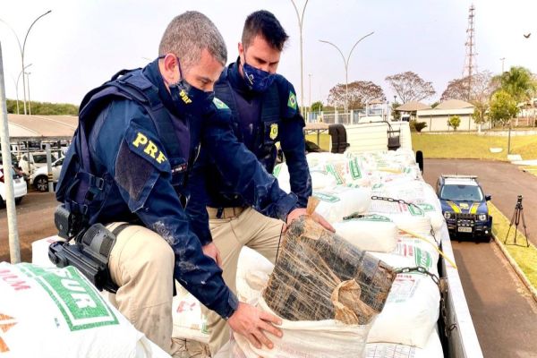 Imagem referente a notícia: PRF apreende 3,5 toneladas de maconha no Paraná