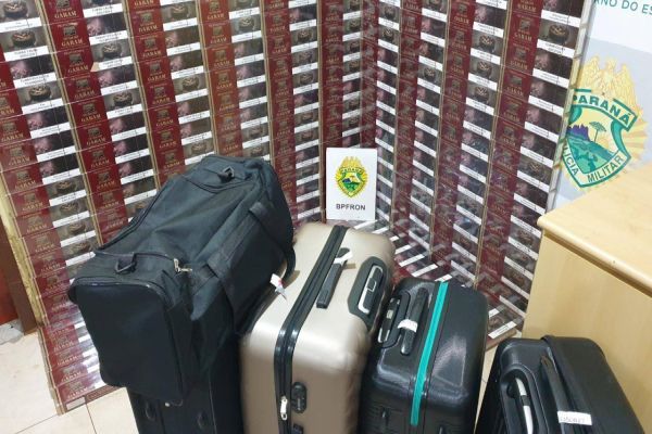 BPFRON apreende grande quantidade de cigarros contrabandeados em Santa Tereza do Oeste