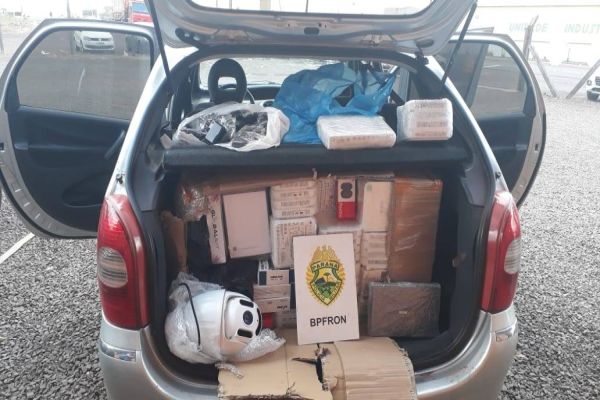 BPFRON apreende veículo com eletrônicos na cidade de Marechal Cândido Rondon