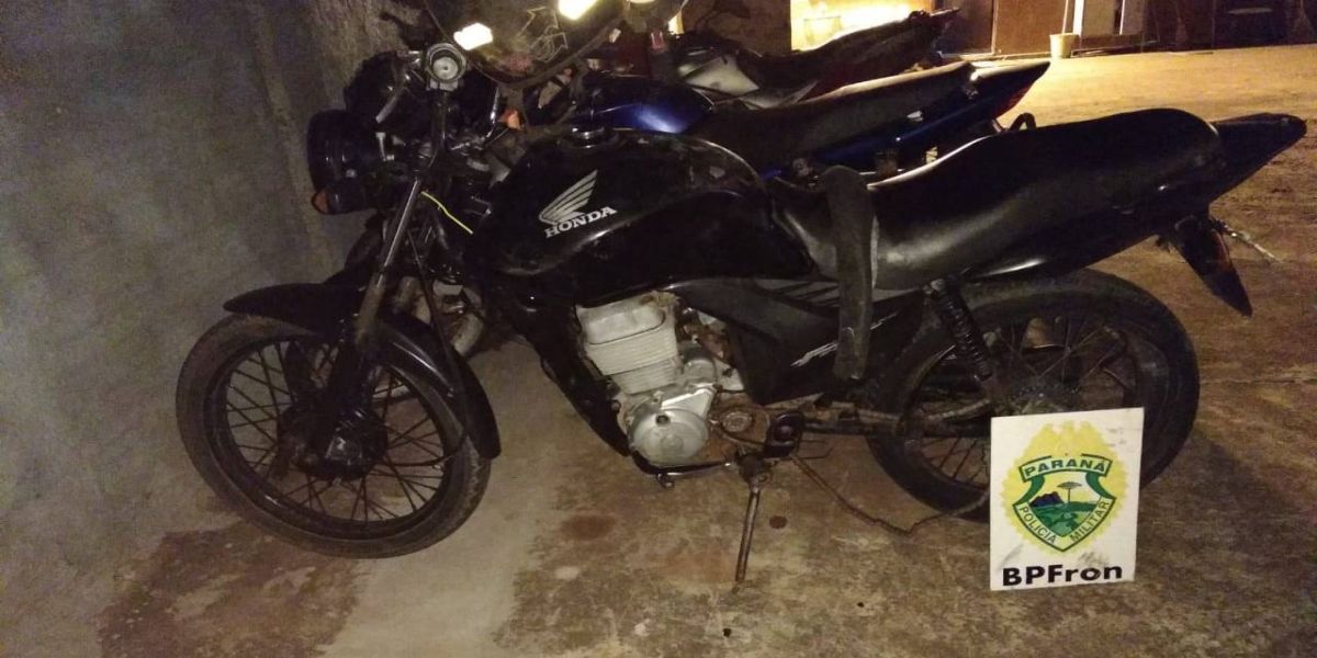 BPFRON apreende uma motocicleta e 2 homens são encaminhados na cidade de Querência do Norte