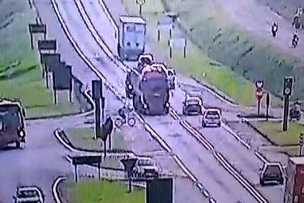 Câmera de monitoramento registra grave acidente de trânsito com óbito na BR-277