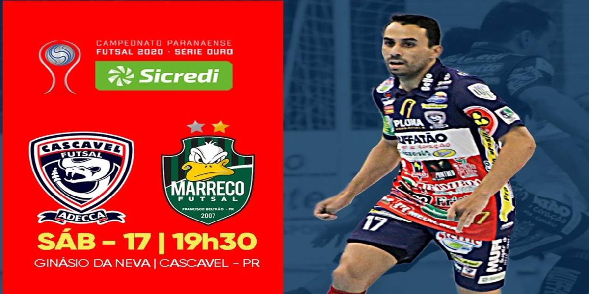 Cascavel Futsal enfrenta o Marreco pelo Campeonato Paranaense