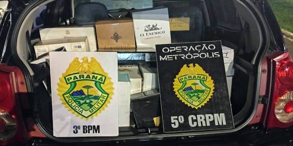 Mais de 260 caixas de vinho e droga são apreendidas pela PM no Sudoeste pela Operação Metrópolis