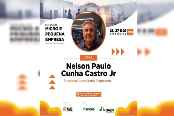 Semana da Micro e Pequena Empresa: Live abordará “Oportunidades para o Microempresário”