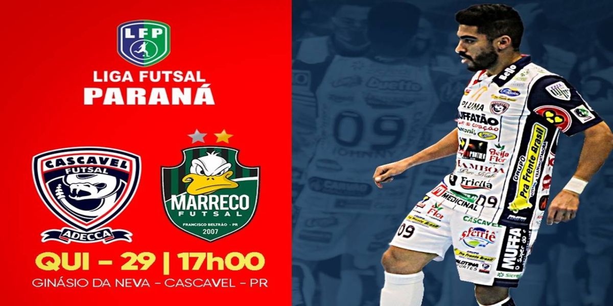 Cascavel Futsal encara o Marreco pela Liga Futsal Paraná