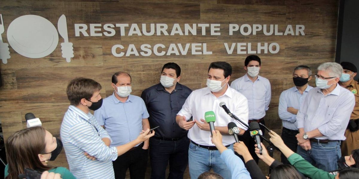 Ratinho Junior inaugura novo restaurante popular no Bairro Cascavel Velho