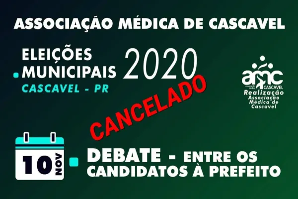 Foto relacionada a notícia: Associação Médica de Cascavel cancela terceiro e último debate com os candidatos a prefeitura