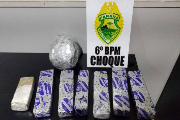 Homem é detido com 8 tabletes de maconha dentro de uma mochila na rodoviária de Cascavel
