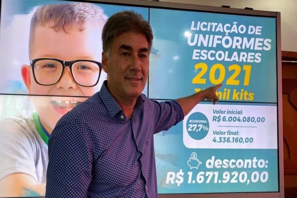 Transparência: Licitação dos uniformes escolares de 2021 tem mais de R$ 1,6 milhão de desconto
