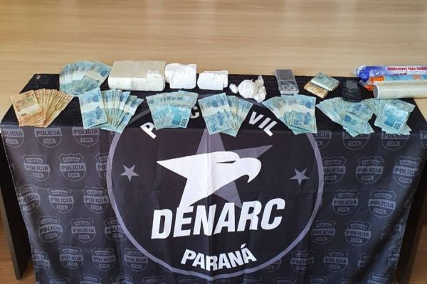Homem é preso com 1,4 quilos de cocaína e R$ 10 mil apreendidos em Corbélia