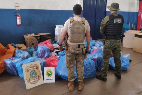 BPFRON e Polícia Federal apreendem produtos descaminhados em Foz do Iguaçu