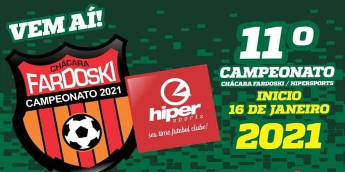 Começa neste sábado (16), a 11° Copa Chácara Fardoski/Hiper Sports de Futebol