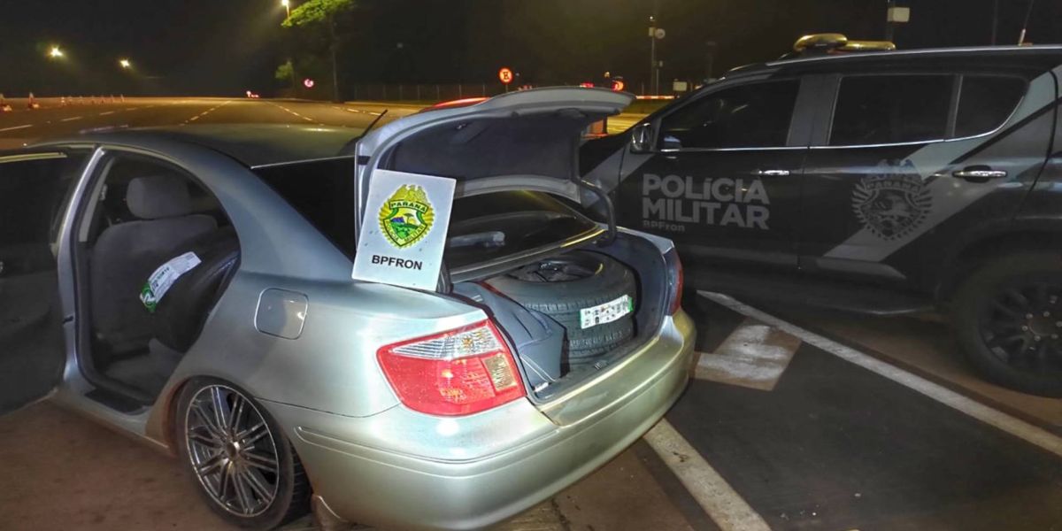 BPFRON apreende pneus contrabandeados em São Miguel do Iguaçu-PR durante Operação Hórus