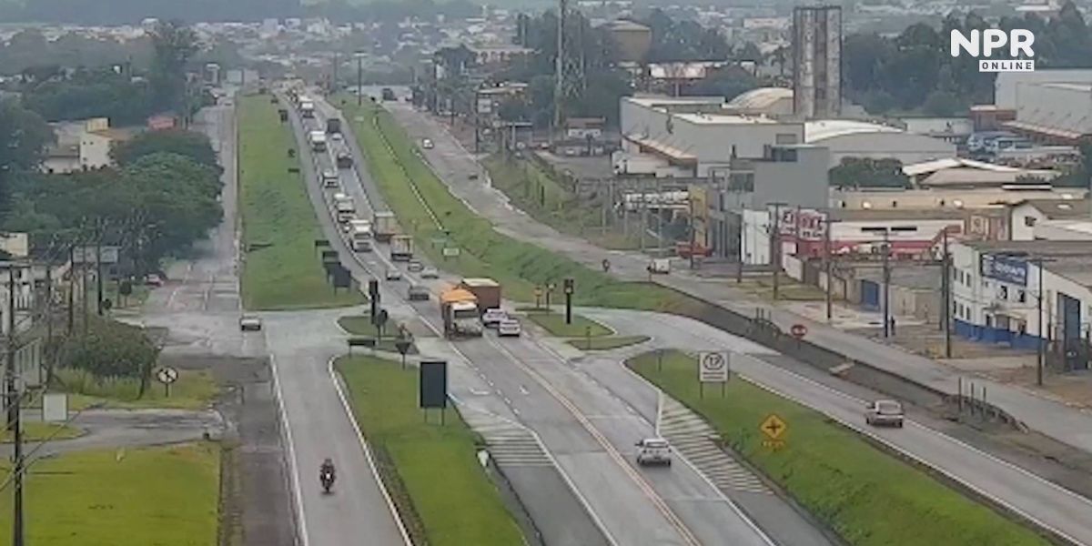Câmera de monitoramento registra grave acidente de trânsito na BR-277