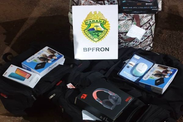 BPFRON aprende produtos de origem estrangeira durante Operação Hórus em Cascavel