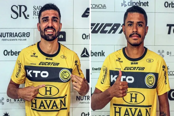 Foto relacionada a notícia: FC Cascavel apresenta centroavante Peu e zagueiro Lucas Oliveira para a temporada 2021