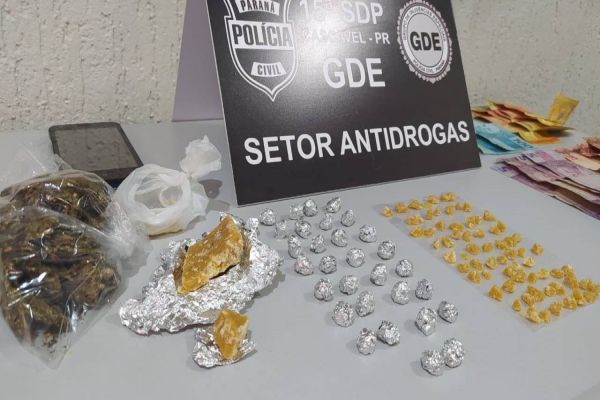 Polícia Civil apreende três pessoas por tráfico de drogas na região do bairro Santa Cruz