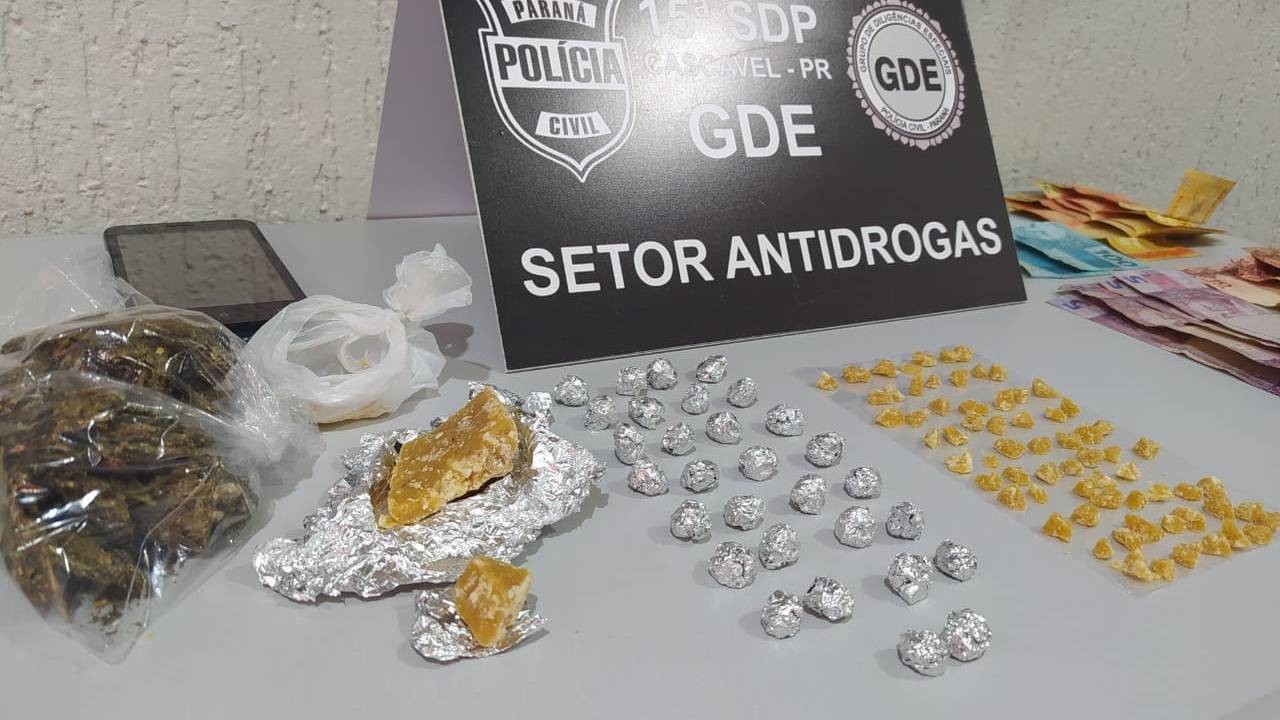 Polícia Civil apreende três pessoas por tráfico de drogas na região do bairro Santa Cruz