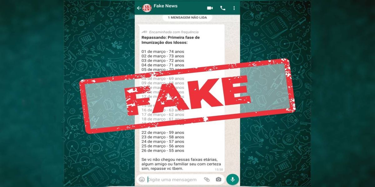 É falsa lista sobre vacinação de idosos que circula em redes sociais