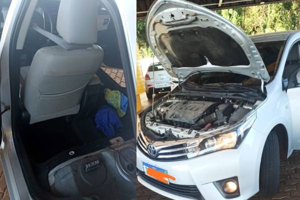 PRF Cascavel apreende veículo preparado para transporte de contrabando/descaminho