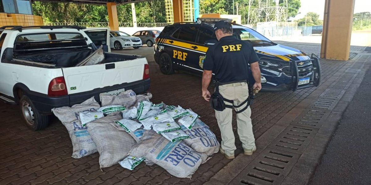 PRF Cascavel apreende 200 kg de agrotóxicos ilegais, contrabandeados do Paraguai na BR-467