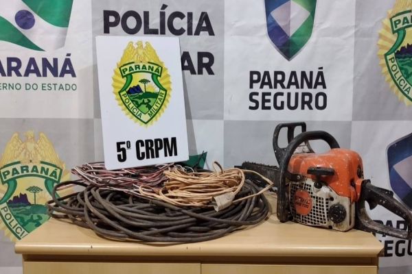 Policia Militar apreende homem com mandado em aberto e fios furtados no Bairro Santa Cruz