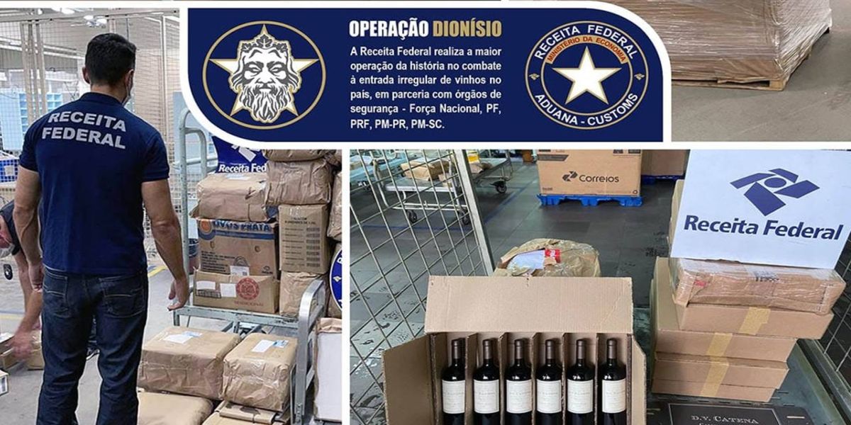 Receita Federal realiza maior operação da história no combate à entrada irregular de vinhos no país
