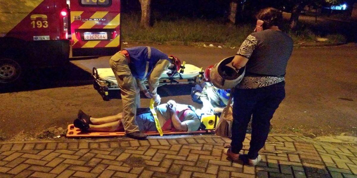 Motociclista sofre ferimentos moderados após colisão de trânsito no Bairro Universitário