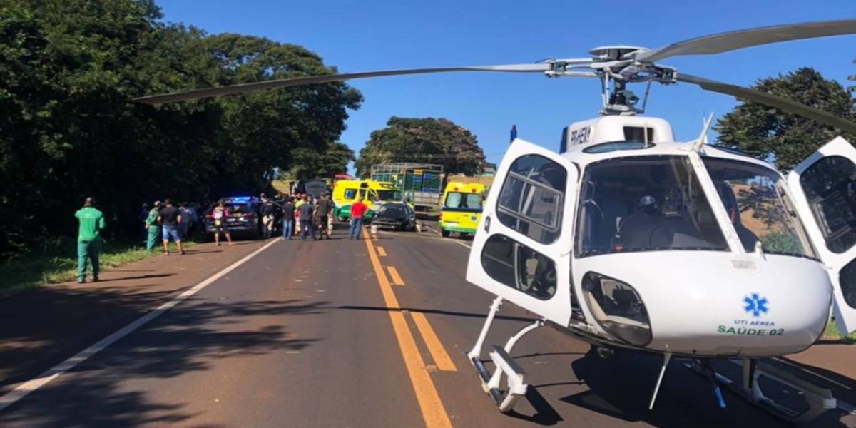 Nove pessoas ficam feridas em gravíssimo acidente na BR 277 em Céu Azul