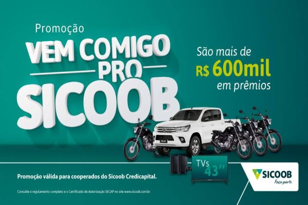 Em comemoração aos seus 20 anos, SicoobCredicapital lança campanha com mais de R$ 600 mil em prêmios
