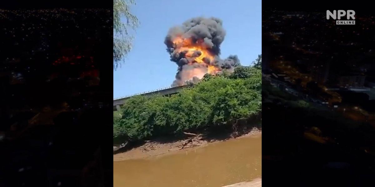 Caminhão de combustível explode em ponte na BR-386, em Estrela no Vale do Taquari